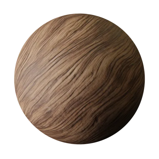 Realistic PBR Walnut Wood texture for Blender 3D modeling, ideal for creating wooden floor surfaces.