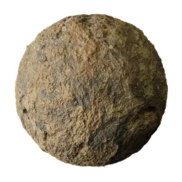 Ochre Stained Gray Cave Rock