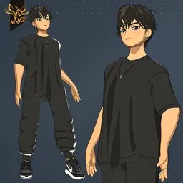 Bad Boy Anime Character | NPR Model