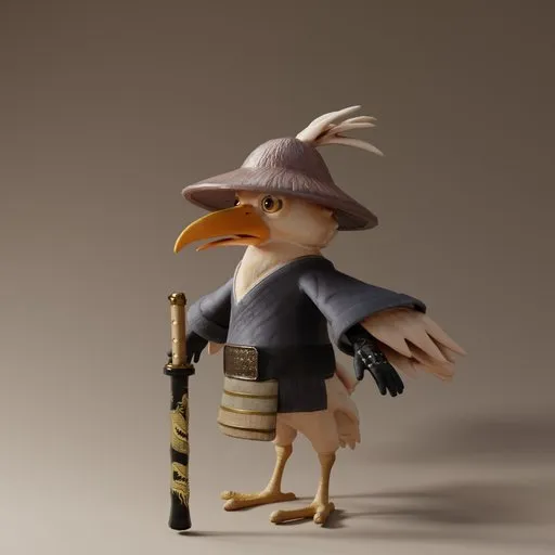 Rigged bird character