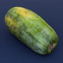 Giant Papaya Organic Vegan Fruit Scan