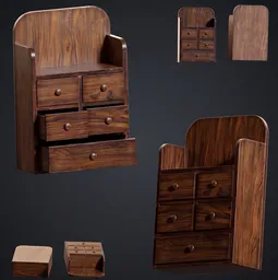 Antique Wooden Drawer Cabinet
