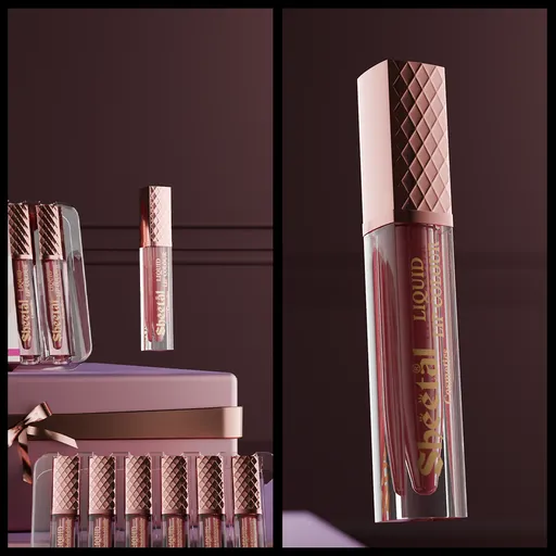 Liquid lipstick metalic gift theme