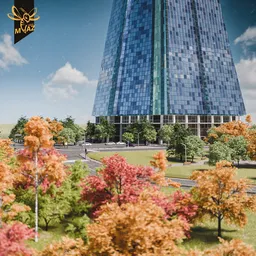 Urban Modern Skyscraper City & Park