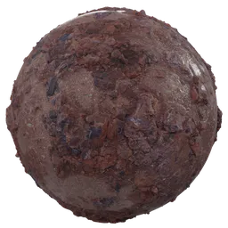 High-resolution wet red rock PBR material for 3D rendering in Blender and other applications.