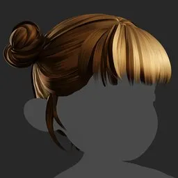 Stylized Kids Bun Hairstyle
