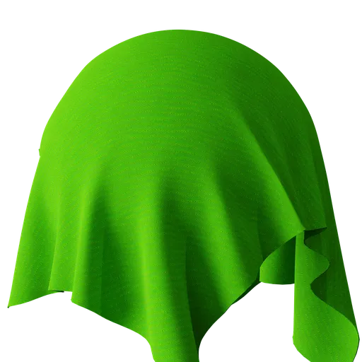 High-resolution green fabric texture for realistic 3D rendering in Blender and other PBR-compatible applications.