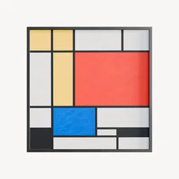 Abstract Painting De Stijl-Inspired