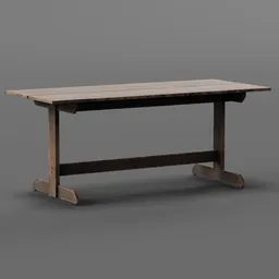 Old dining table brown