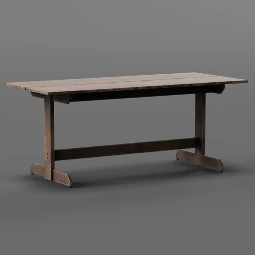 Old dining table brown