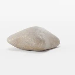 Photorealistic 3D scanned stone model displayed on a neutral background, detailed texturing, for use in Blender and other 3D software.