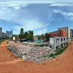 Highsky cloud building yellow mud