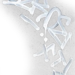 Graffiti decal white paint