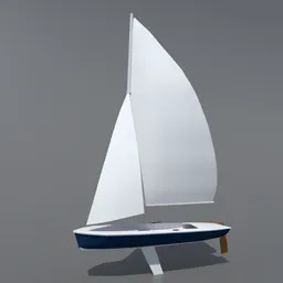 Low Poly Flying Scot Dinghy