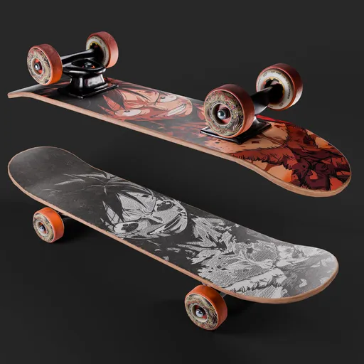 Anime Inspired Graphic Skateboard