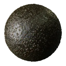 Realistic avocado skin PBR texture for 3D material in Blender, with fine detail and lifelike green surface.
