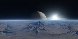 Sci-fi Alien Planet Landscape Aerial