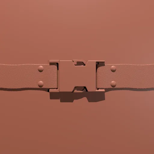 3D sculpting brush for creating detailed strap and buckle shapes on Blender models.