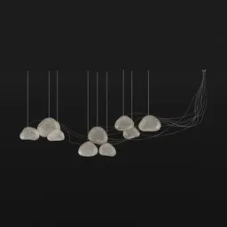 Modern Cluster Pendant Light – Multi Glass Ceiling Lamp Chandelier