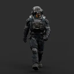 Astronaut Walking  Pose