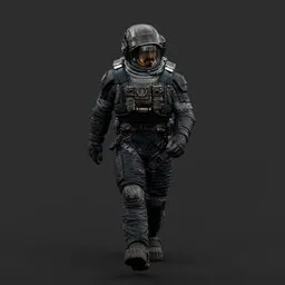 Astronaut Walking  Pose