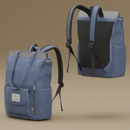 Leacat backpack Denim Fabric