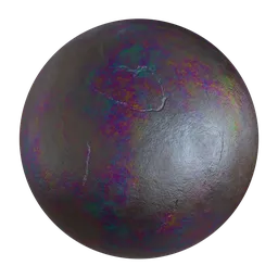 High-resolution PBR texture of a rugged, oily metal surface for Blender 3D modeling and rendering.