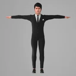 Man Business Suit Rigged