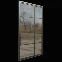 Door glass metal