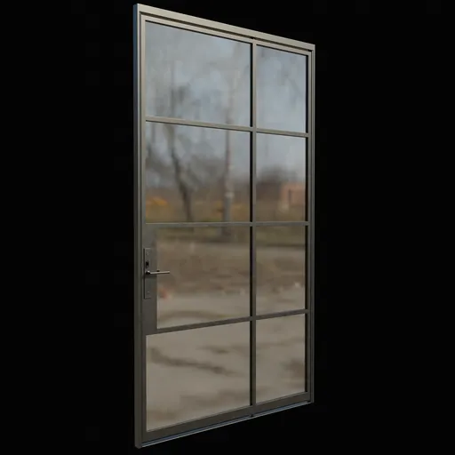 Door glass metal