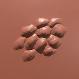 Dragon-scale-pattern 3D sculpting brush for detailed creature modeling in Blender.