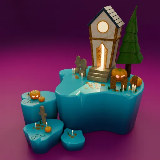 Spooky graveyard