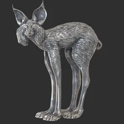 Lynx steel statue