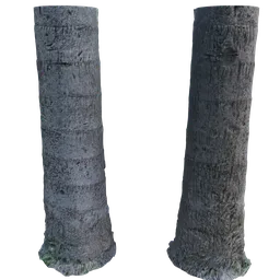 Detailed 3D tree model with realistic bark texture optimized for Blender rendering and animation.