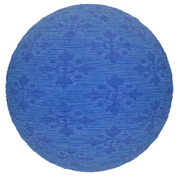 Blue Brocade Quatrefoil Fabric