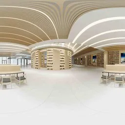 Whtie and Wood Lighting Library