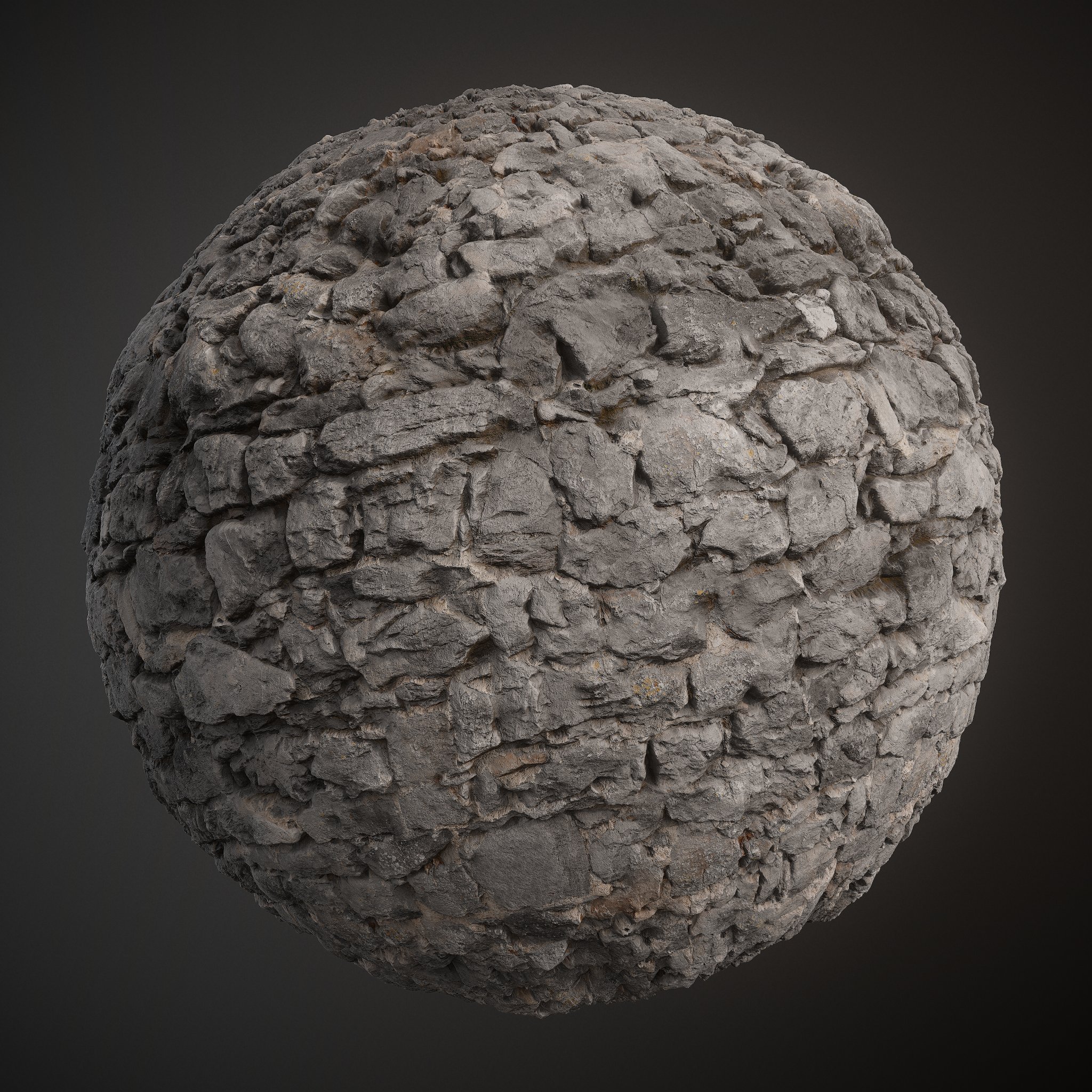 Stone Wall 02 Material | FREE 3D bricks materials | BlenderKit