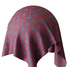 Geometric Red Jacquard