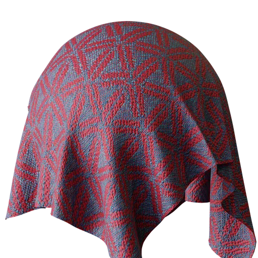 Geometric Red Jacquard