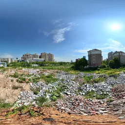Ruins building mud bluesky cloud