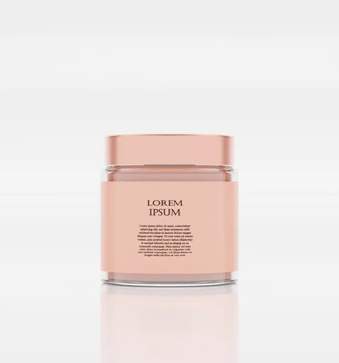 3D modeled luxury skincare cream jar in a virtual tutorial setup, ideal for Blender artists.