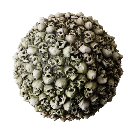 Dense Skull Pile Wall