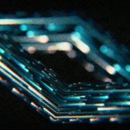 Cyberpunk Hexagon Data Loop Trails