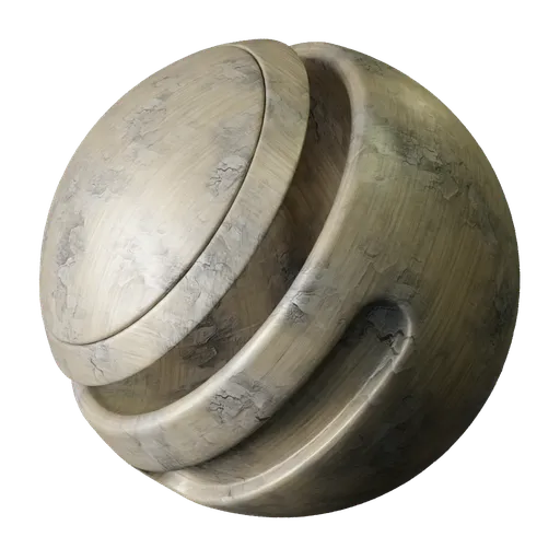 2K PBR texture featuring rough, peeling natural wood material with displacement suitable for Blender 3D and other 3D apps.