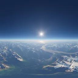 High Altitude Aerial Mountain Landscapae