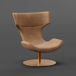 Boson Leather Swivel Chair