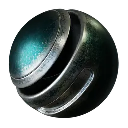 Scratched Blue Metal