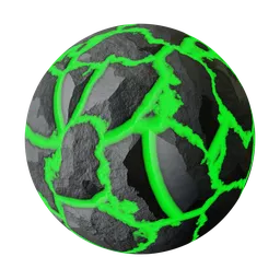 Large Chunked Glowing Rock Green