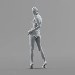 Lowpoly Female Topless