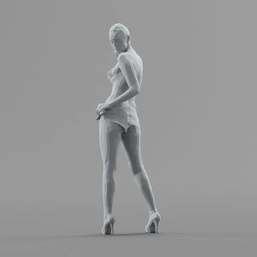 Lowpoly Female Topless